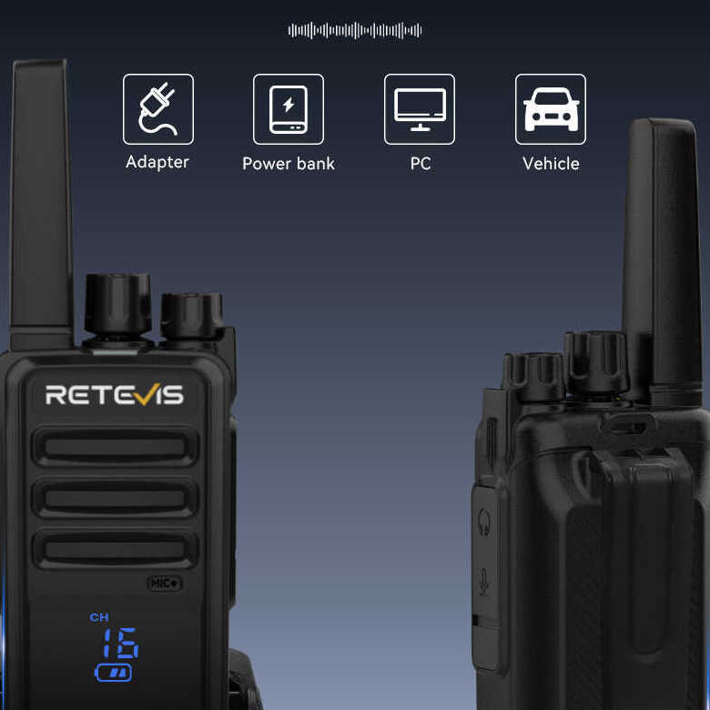 Retevis RT668H PMR446 Radio 2 Packs | License-Free | Hidden Display | Rugged Design | Type-C Charging | Long Battery Life