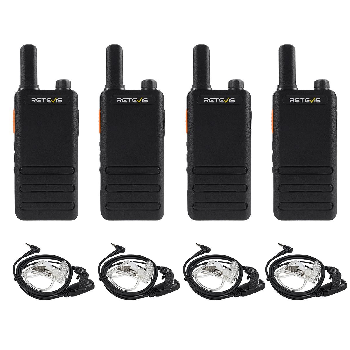 B63 PMR446 Handheld Two Way Radio with Earpieces 4 PCS