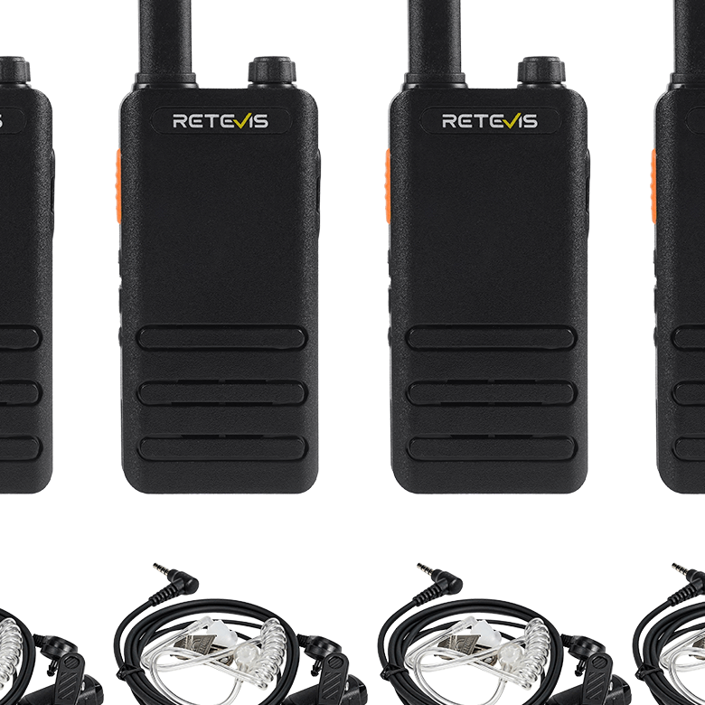 B63 PMR446 Handheld Two Way Radio with Earpieces 4 PCS