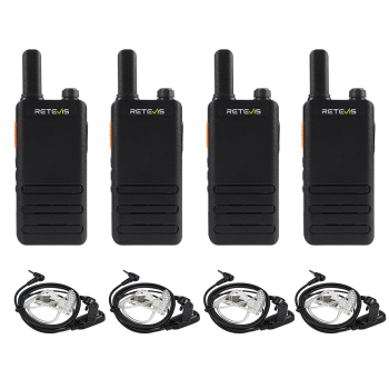 B63 PMR446 Handheld Two Way Radio with Earpieces 4 PCS