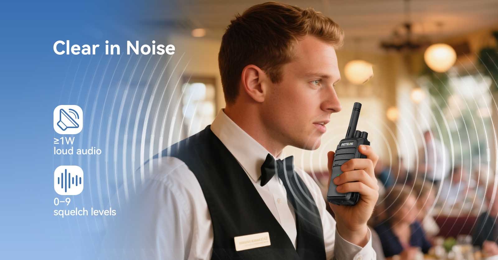 Retevis RT21H license free walkie talkie with clear audio