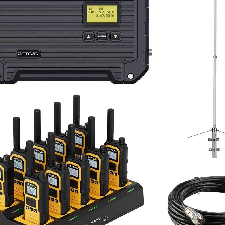 Retevis RT97L Portable Repeater with RB48 Plus/RB648 Plus Handheld Radio
