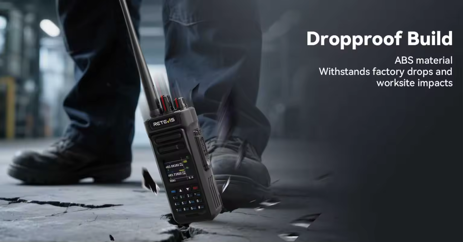 RT29S rugged radio designed to withstand impacts and accidental drops