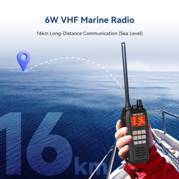 Retevis RM15 Handheld Marine radio 6W Floating VHF Radio IP68 Waterproof Radio