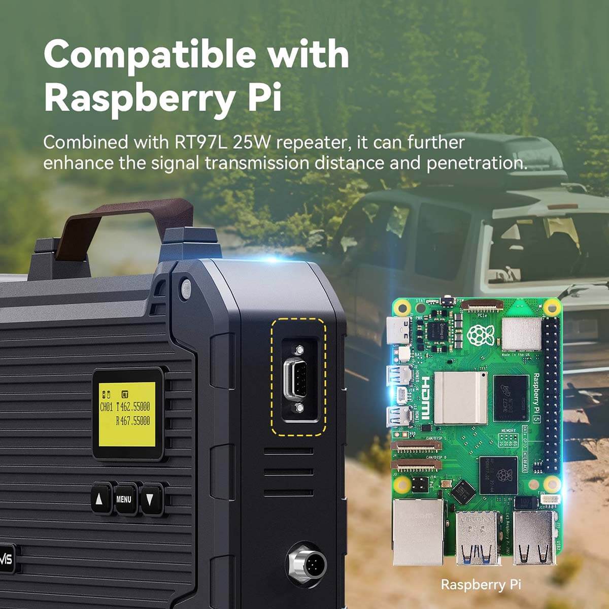 Retevis RT97L Portable Repeater and 2PCS Ailunce HA1G GMRS Radio Bundle