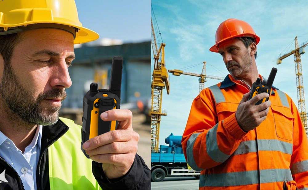 Workers on the construction site are using the RB48 Plus