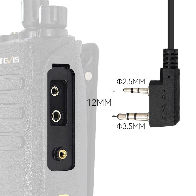 2 Pin PTT MIC Covert Acoustic Tube In-ear Earpiece Headset