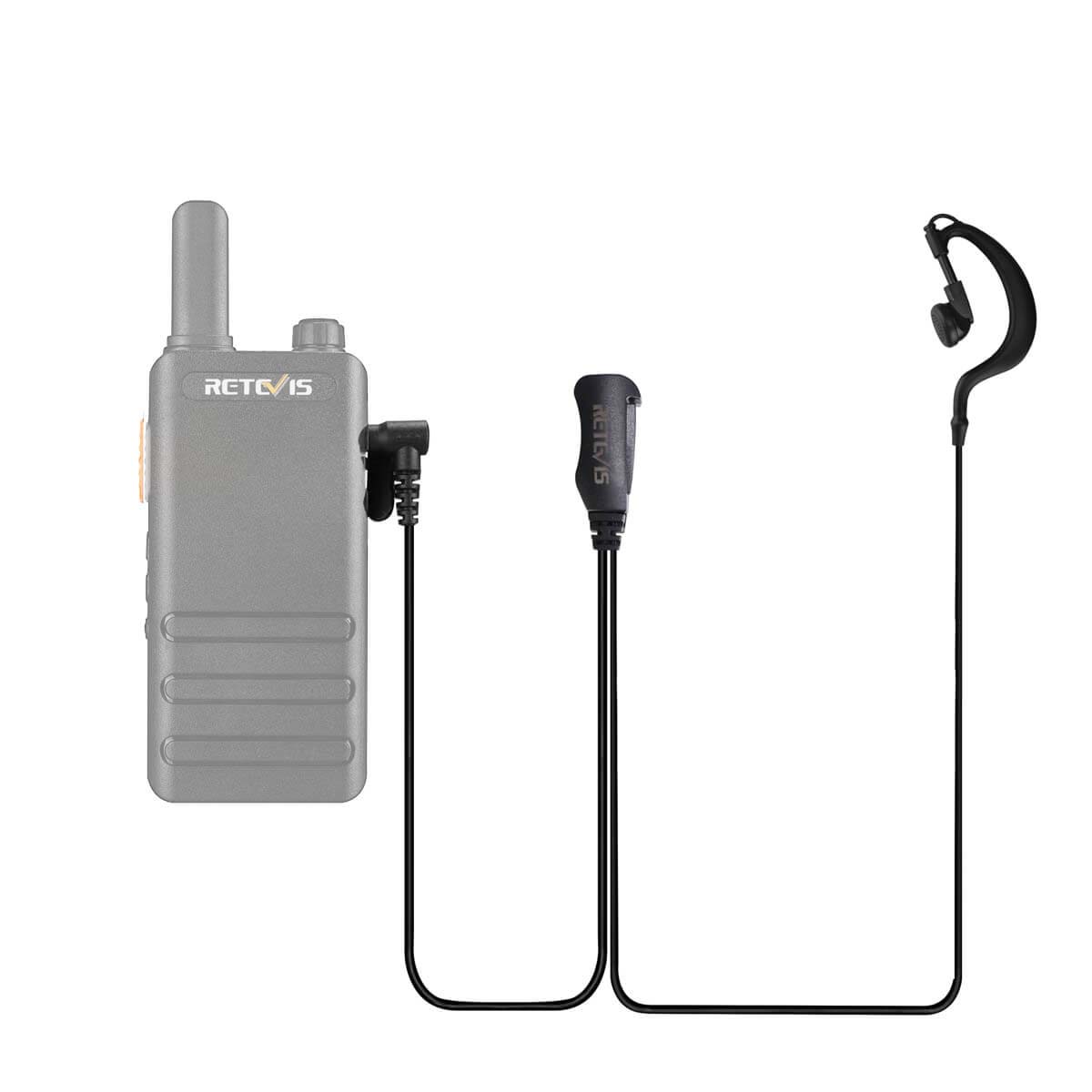 EEY002 3.5mm 1 Pin Earhook Earpiece for Walkie Talkie RT622P/B63 (20 Pack)