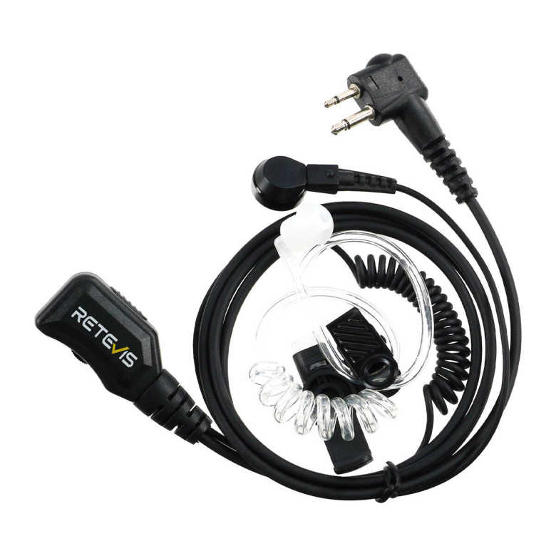 Retevis Covert Acoustic Tube Earpiece Volume Adjustable Headset Compatible with Motorola