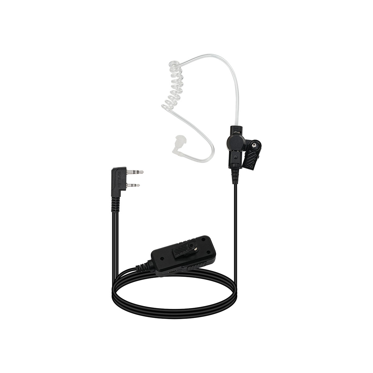 5 Pack Walkie Talkie Earpiece With Mic - 2 Pin Acoustic Tube Headset For Baofeng Kenwood Radios