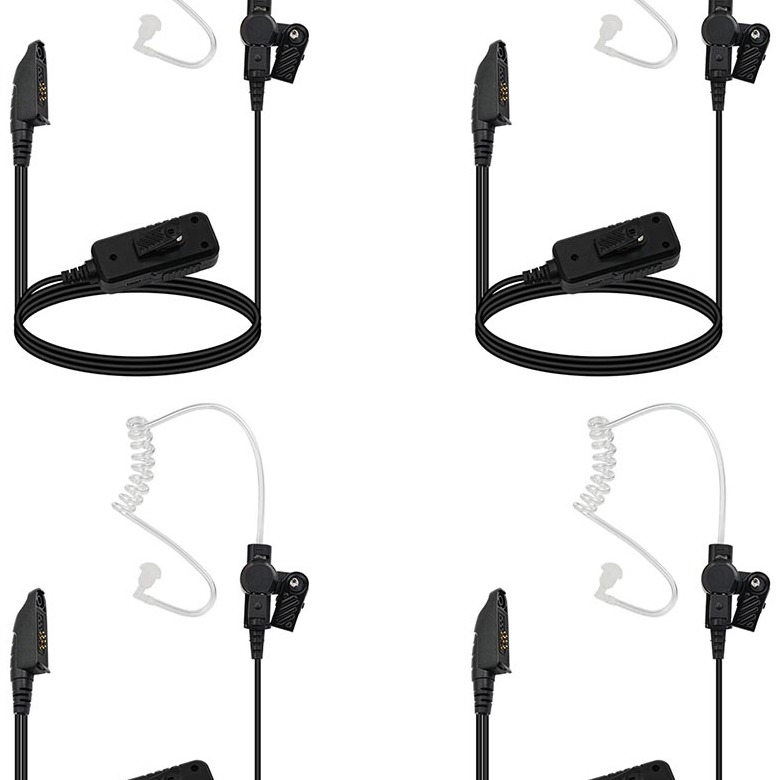 Retevis Noise-Canceling 2-Wire Motorola GP328Plus Covert Acoustic Tube Earpiece for HA1G HA1UV HA2 HD2