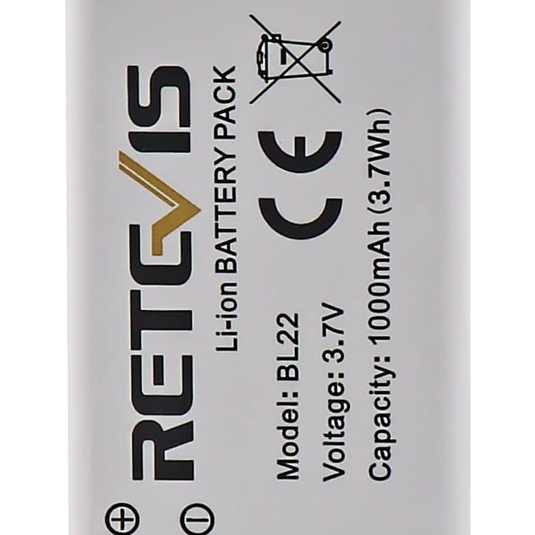 1000mAh 3.7V Rechargeable Li-ion Battery for RT22 RT622