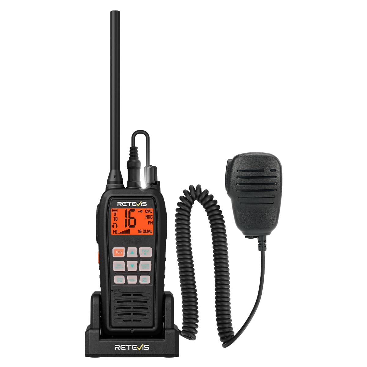 Retevis RM15 Handheld Marine radio 6W Floating VHF Radio IP68 Waterproof Radio