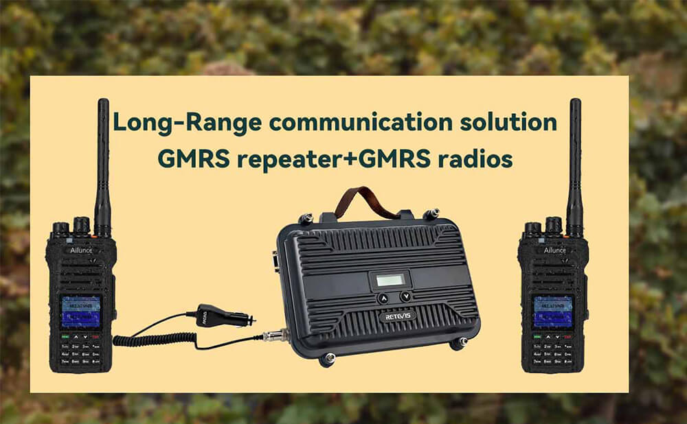 Retevis RT97S Portable GMRS Repeater and Ailunce HA1G GMRS Radio Bundle Package