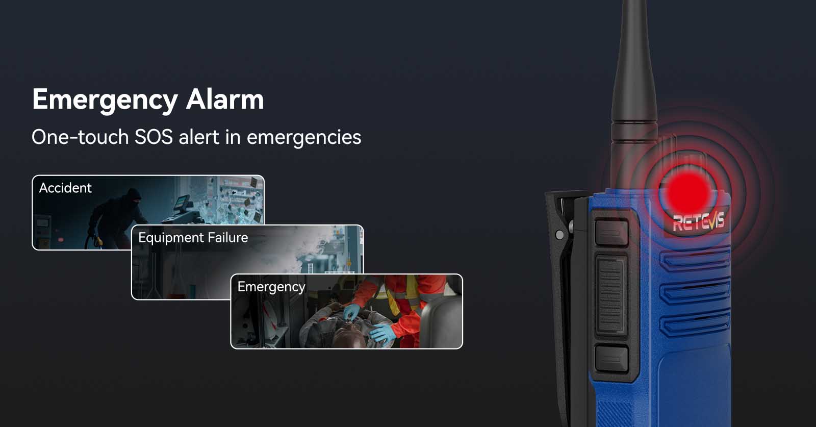 Retevis E1 explosion proof radio with emergency alarm