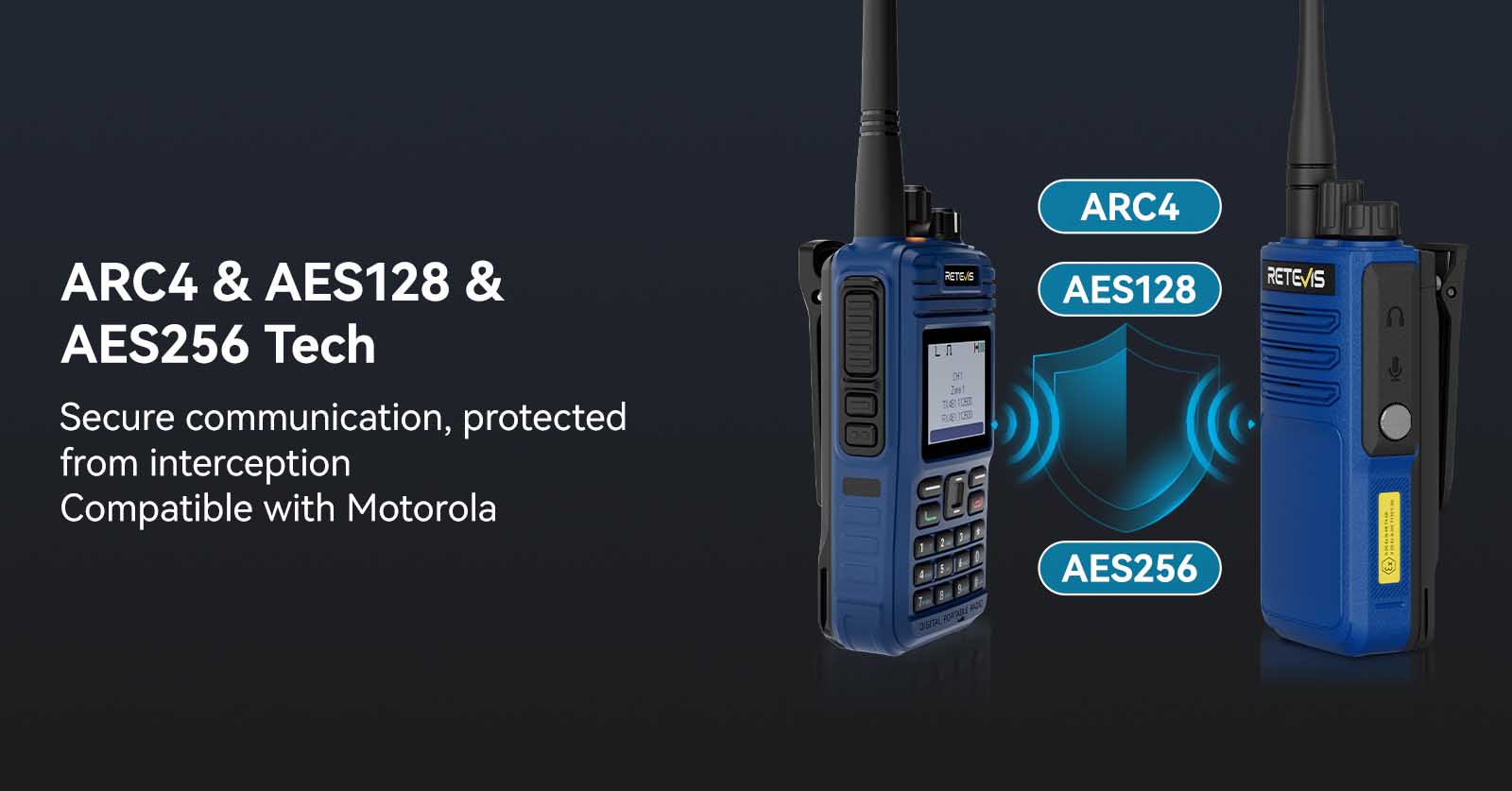 Retevis E1 explosion proof radio with AES256 encryption