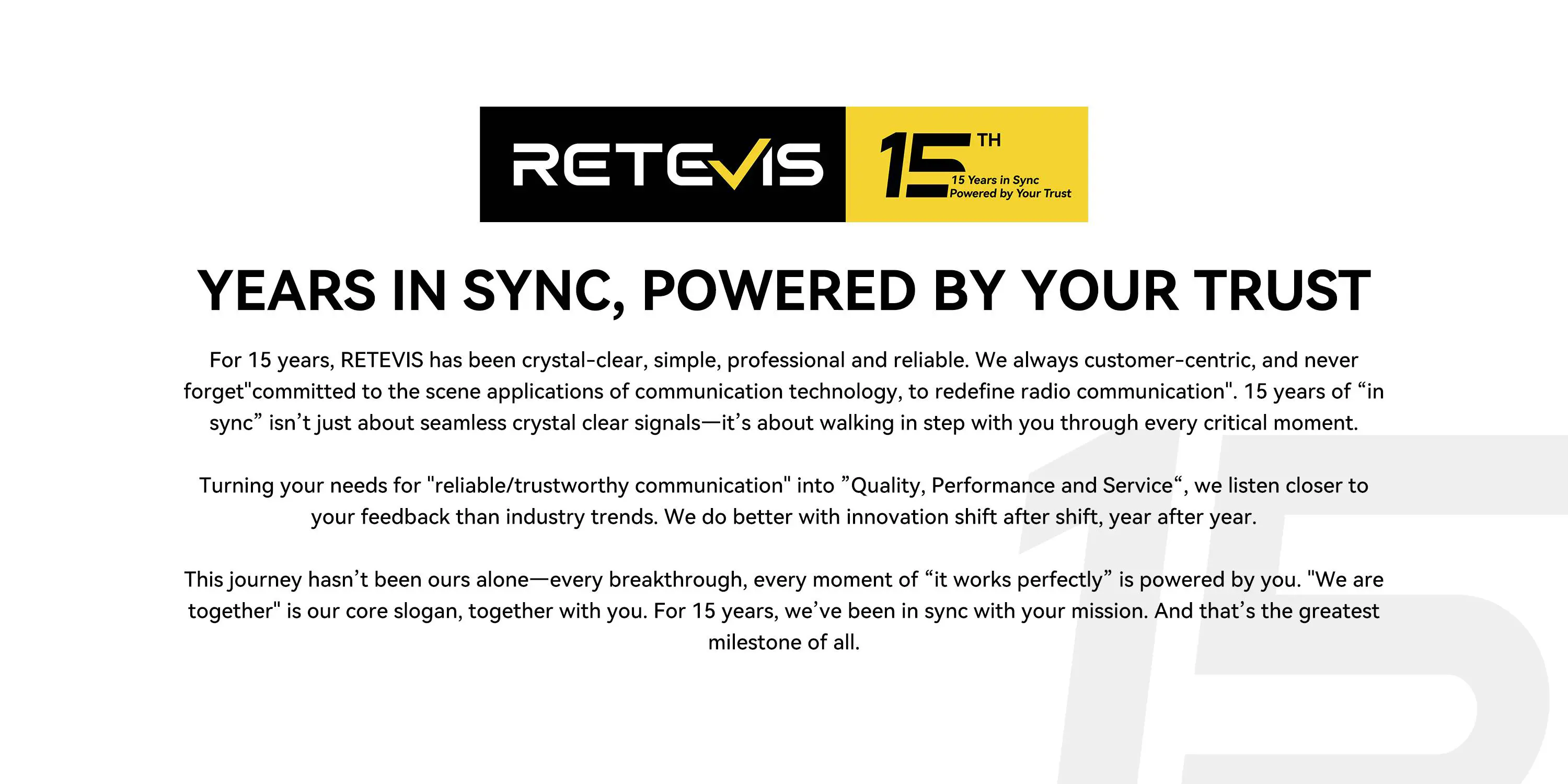 Retevis 15th Anniversary