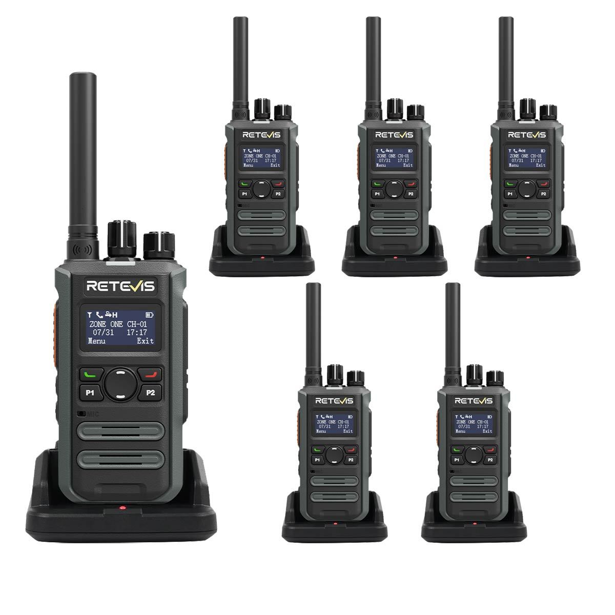6 packs of digital walkie talkies P3 Radio