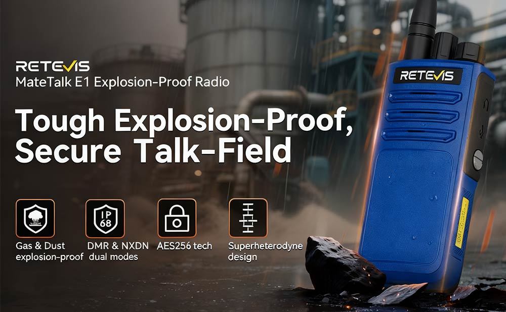 Retevis MateTalk E1: DMR Digital Explosion-Proof Walkie Talkie
