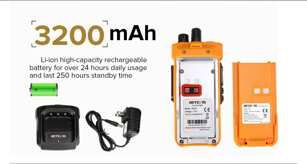 Retevis RT29 orange high power walkie talkie