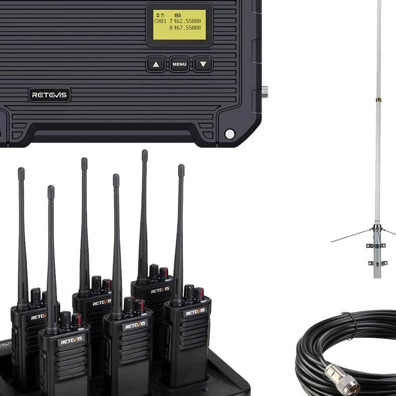 RT97L Repeater & RT29 Handheld Radio System: 25 Miles Long Range Radio Communication