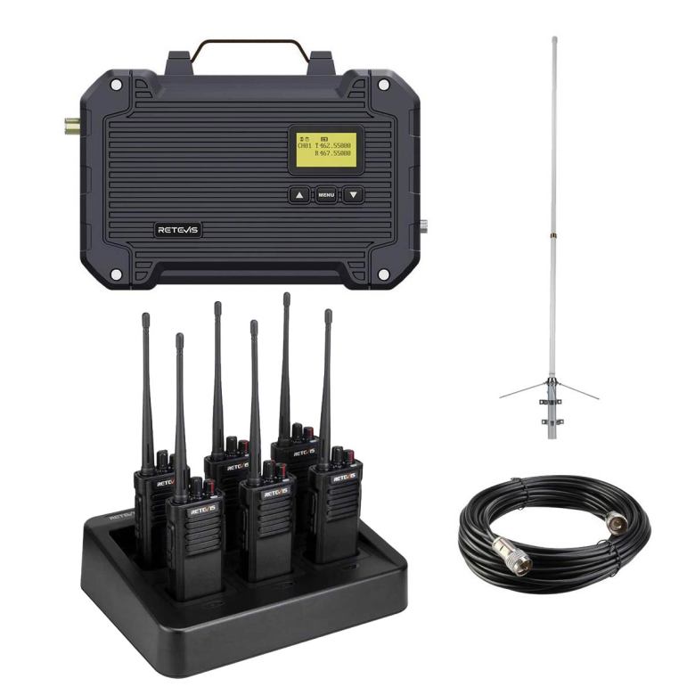 RT97L Repeater & RT29 Handheld Radio System: 25 Miles Long Range Radio Communication