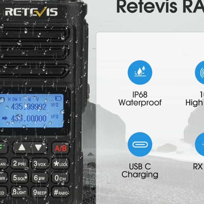 RA89 10W IP68 Wateproof HAM Two way Radio Long Range Dual Band