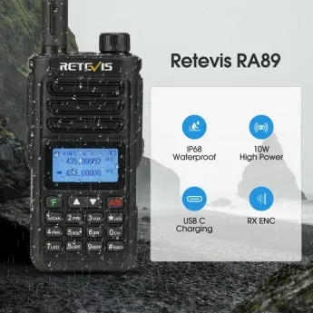 Retevis RA89 High Power IP68 HAM Radio with Intelligent Noise Reduction 