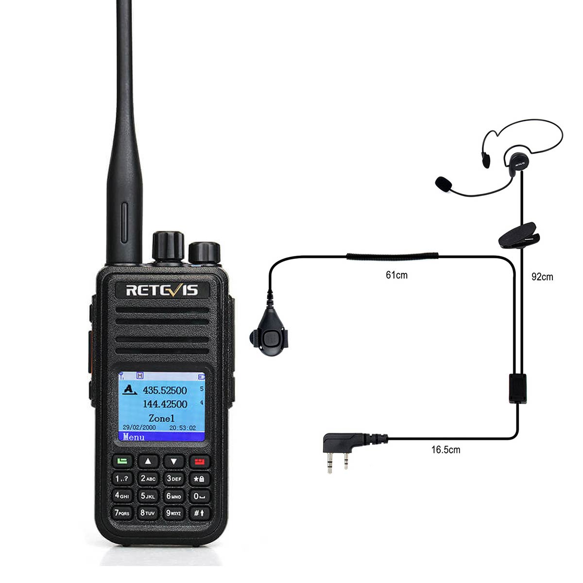 RT3S Built-in GPS DMR Radio with Earphone Kit