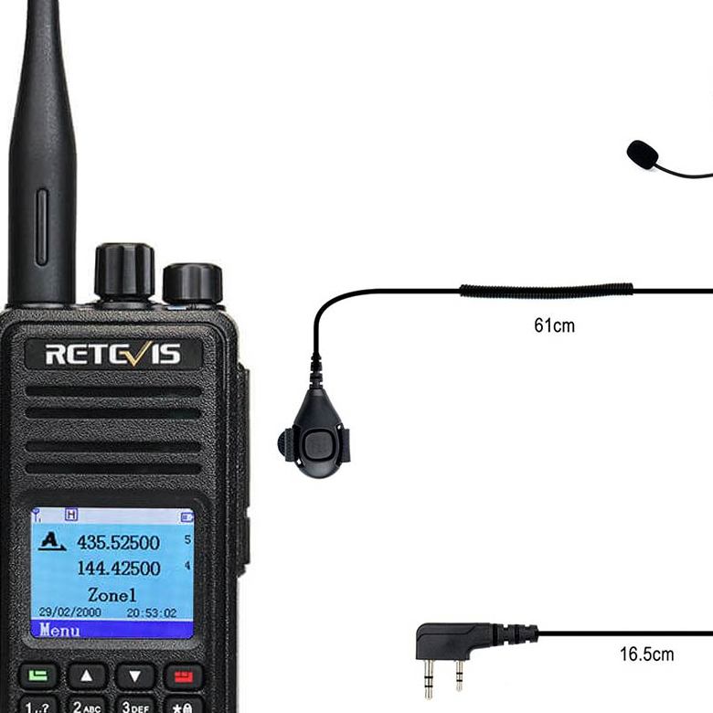 RT3S Built-in GPS DMR Radio with Earphone Kits