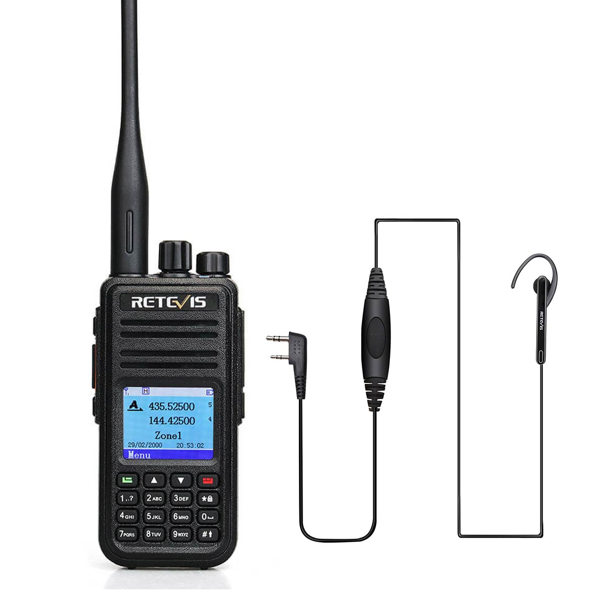 RT3S Built-in GPS DMR Radio with Earphone Kit