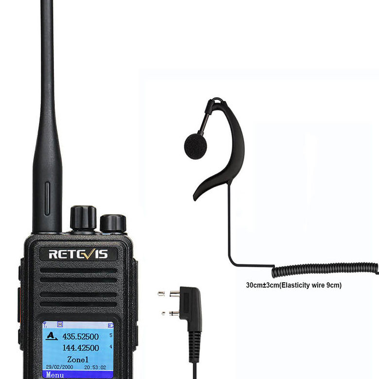 RT3S Built-in GPS DMR Radio with Earphone Kits