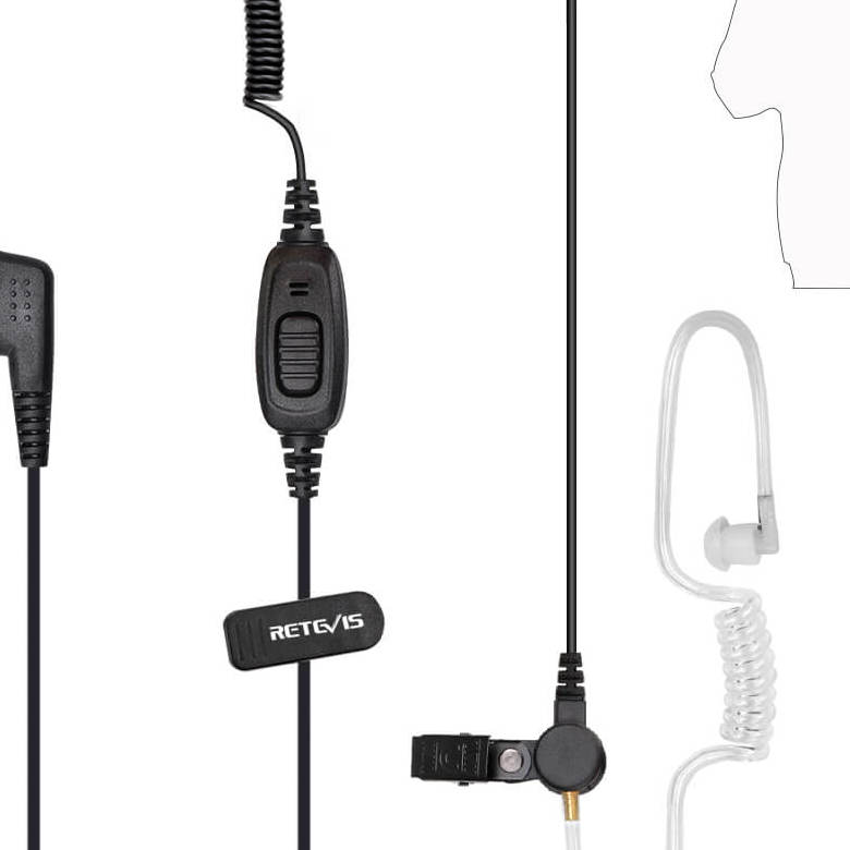 EEK009 Covert Acoustic Tube Earpiece Headset
