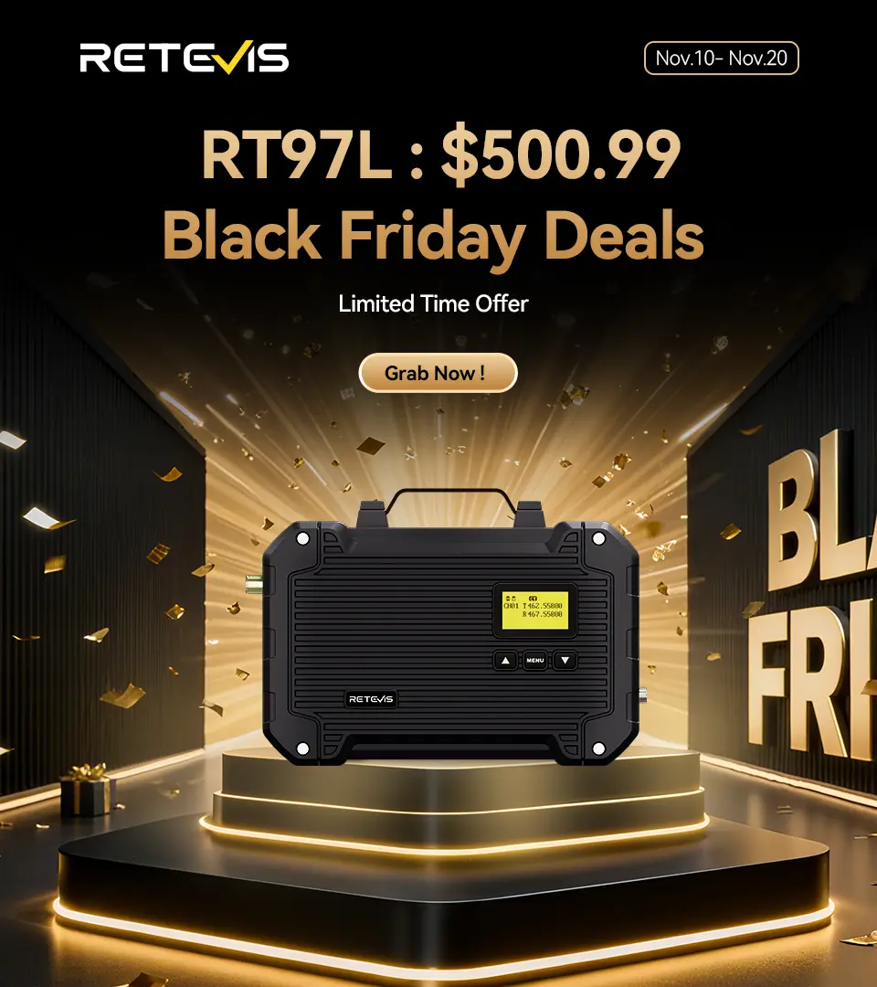 Retevis RT97L Upgraded Duplexer Power · Rugged Portability