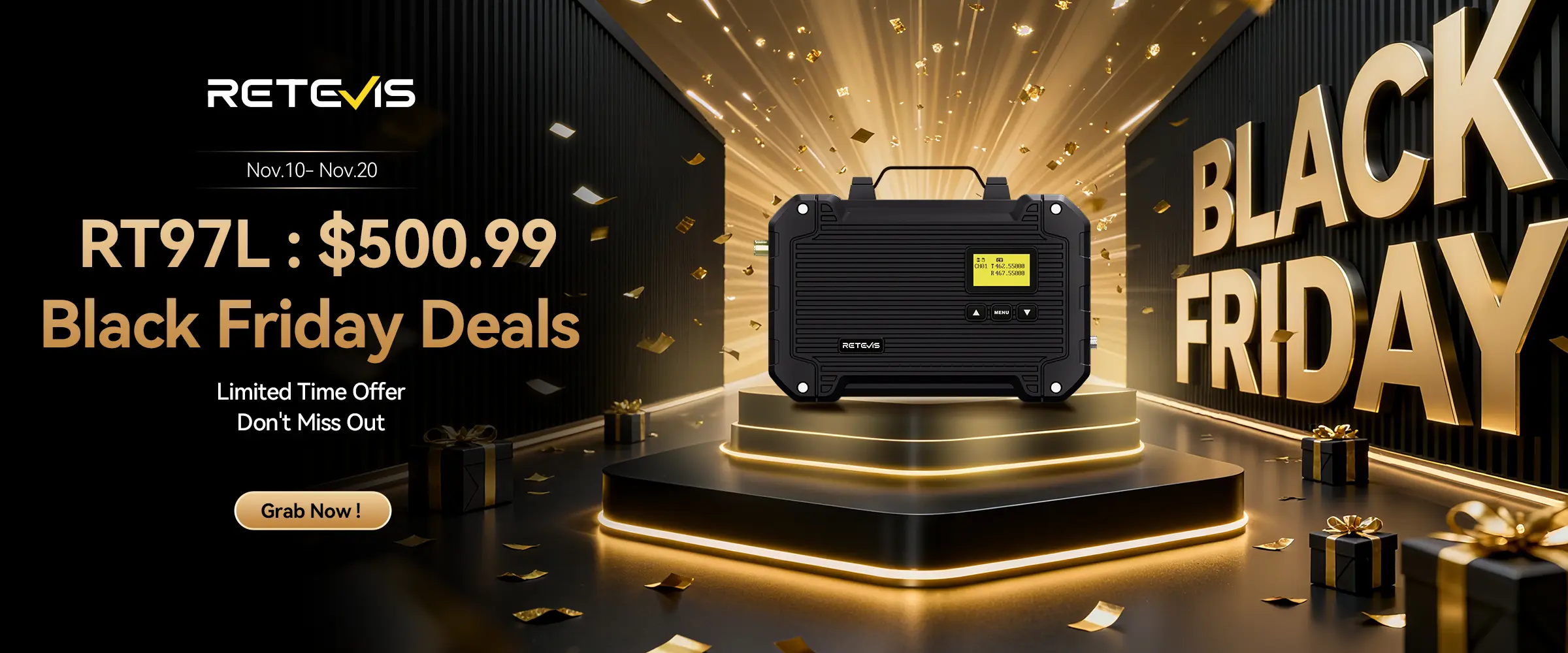 Retevis RT97L Upgraded Duplexer Power · Rugged Portability