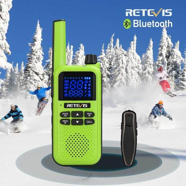 Retevis RA19 FRS Radio | License-Free | Bluetooth Headset | VOX | NOAA | Emergency Alarm | USB Charger