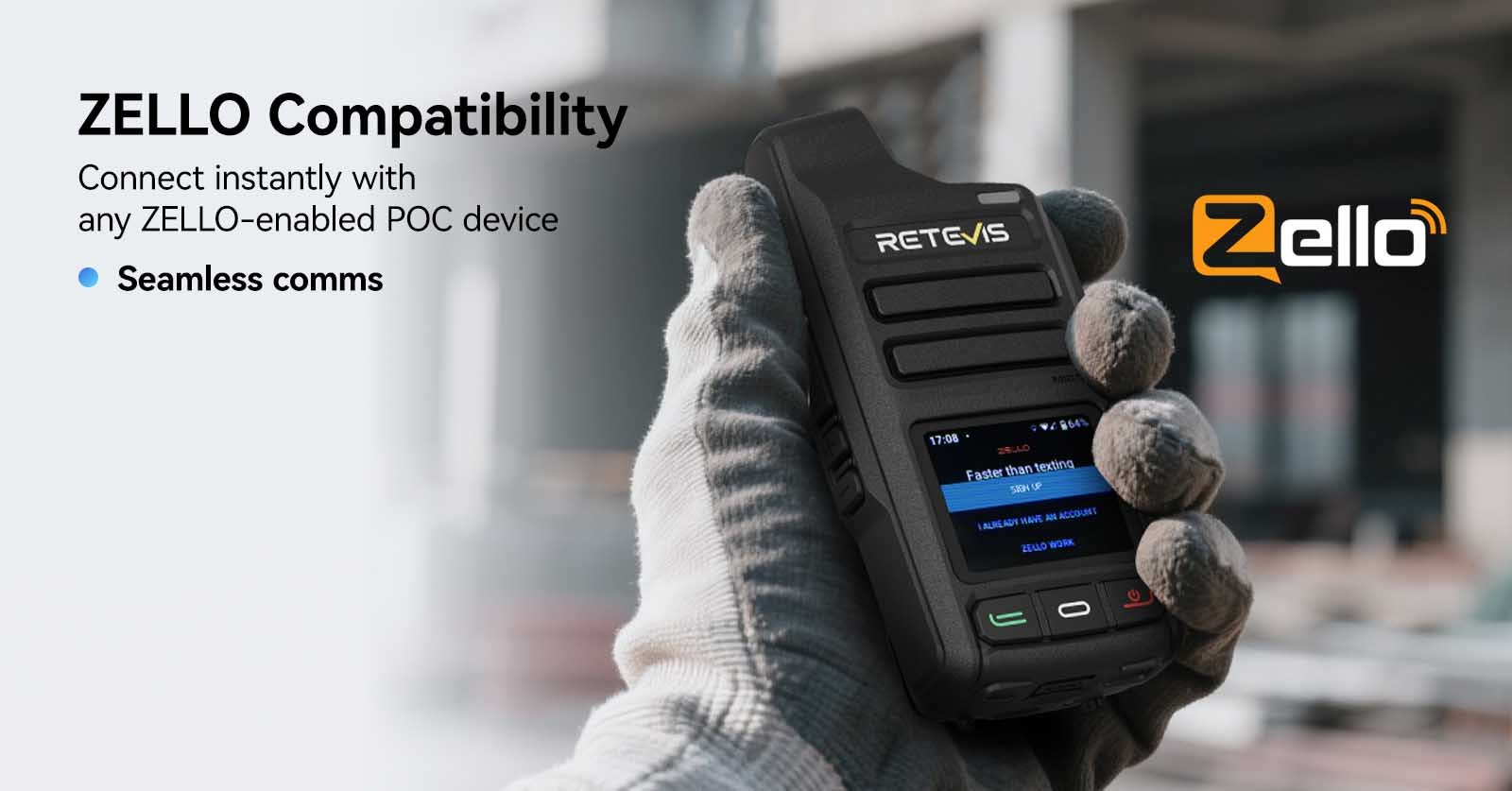 Retevis L71 POC Radio with zello compatibility