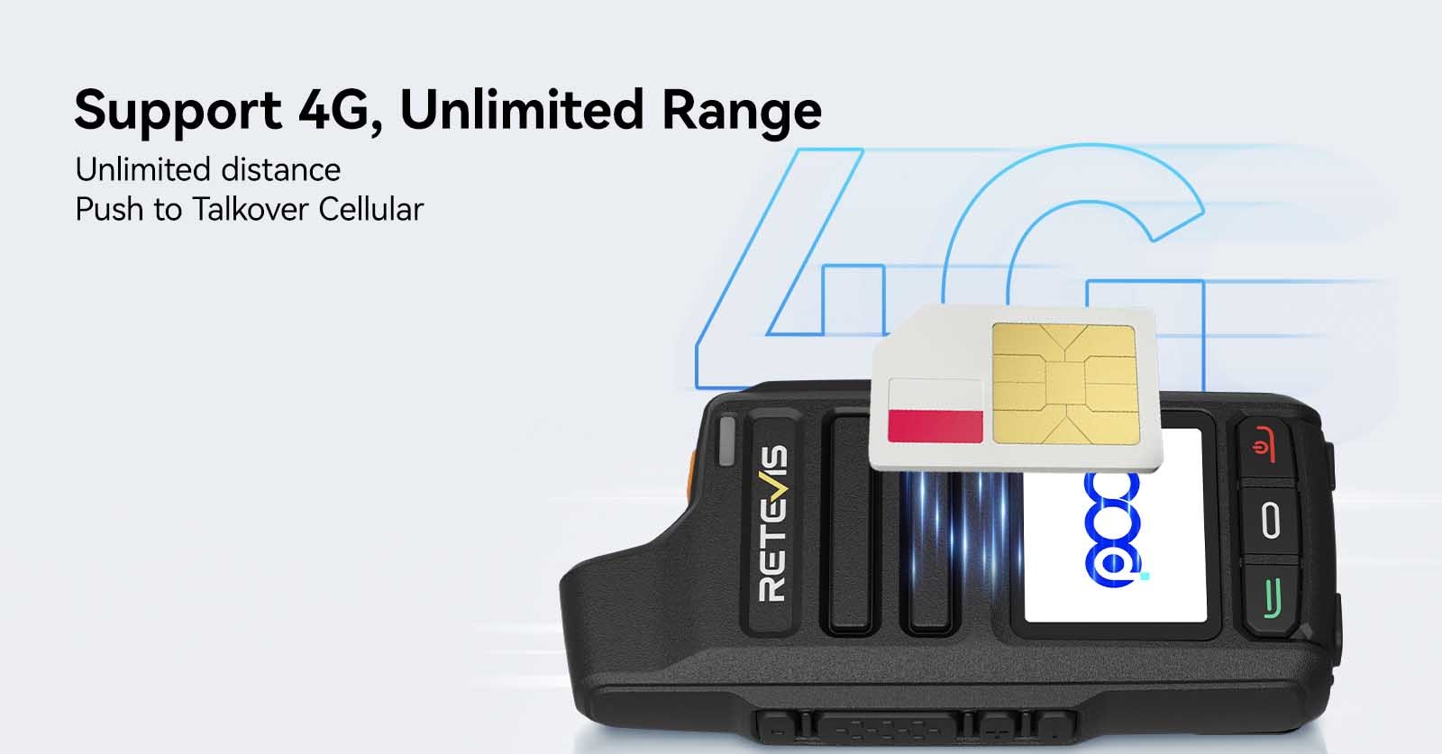 Retevis L71 POC Radio supports 4G