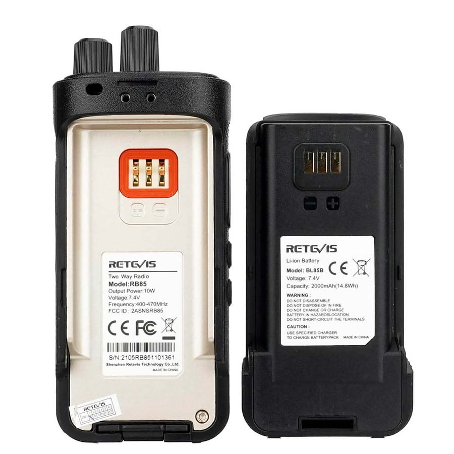 2000mAh 7.4V Original Rechargeable Battery for Retevis RB85