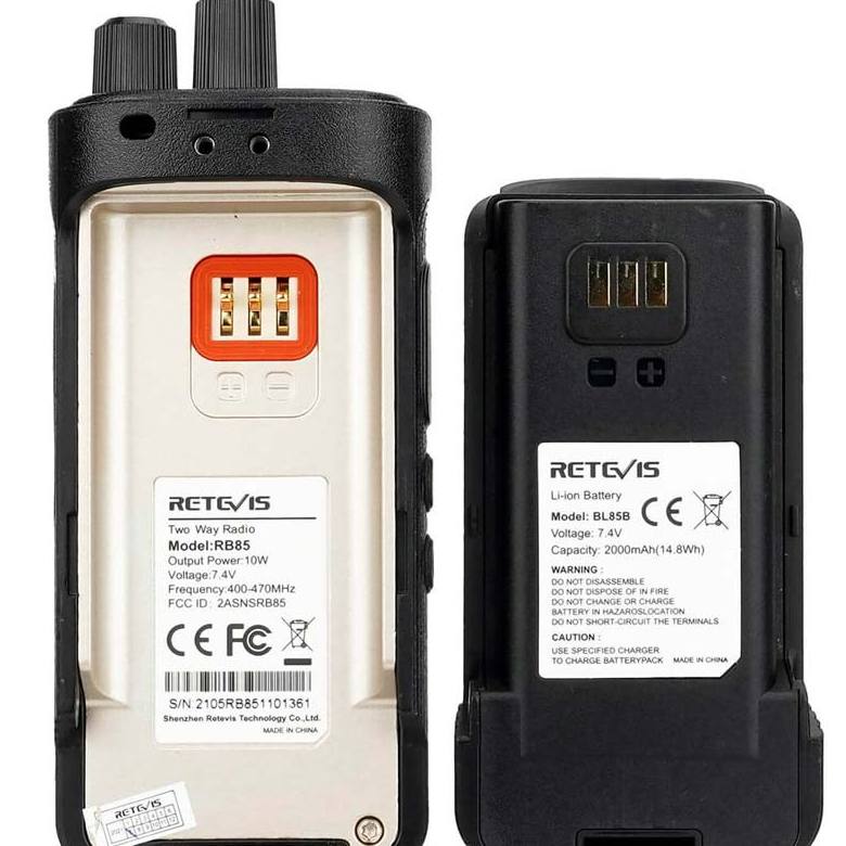 2000mAh 7.4V Original Rechargeable Battery for Retevis RB85