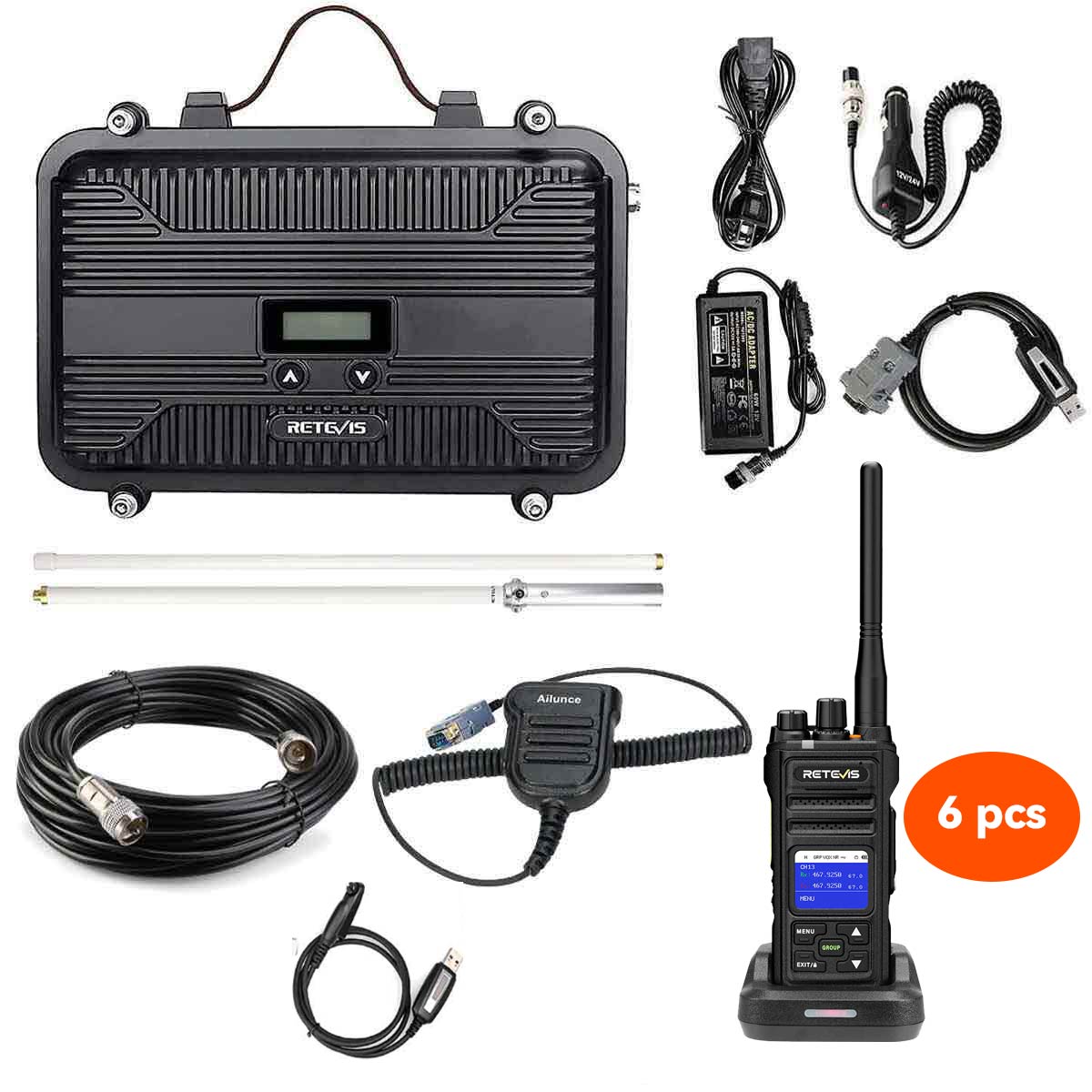 Retevis NR30S Radio with RT97S Repeater GMRS Long-distance Communication Solutions