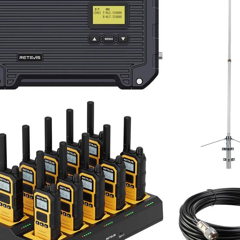Retevis RT97L Portable Repeater with RB48 Plus/RB648 Plus Handheld Radio