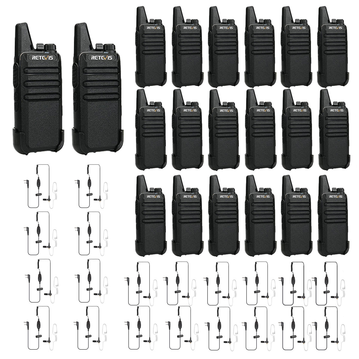 RT22 license free walkie talkie with Acoustic Tube Earpiece( Security-Style)
