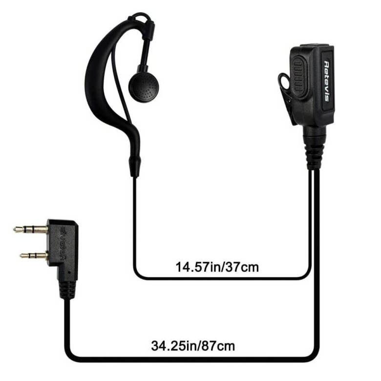 G Type Ear Hook Radio Earpiece for High Power RT1 Radio