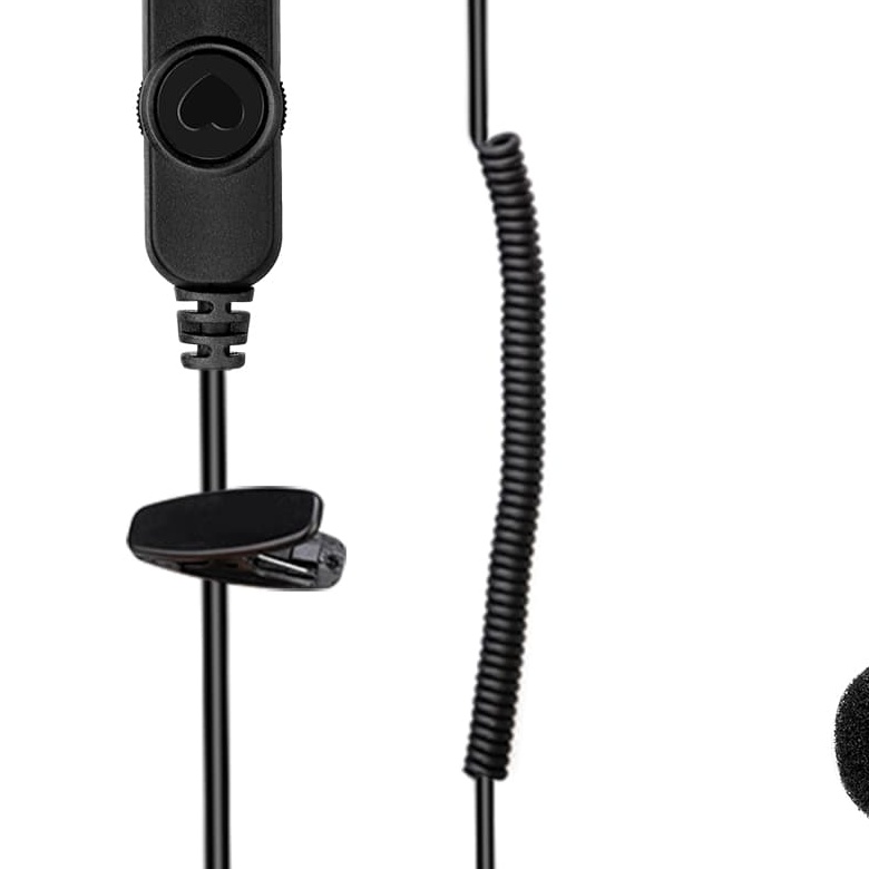 Volume Control Coiled Walkie Talkie Earpiece for RT22