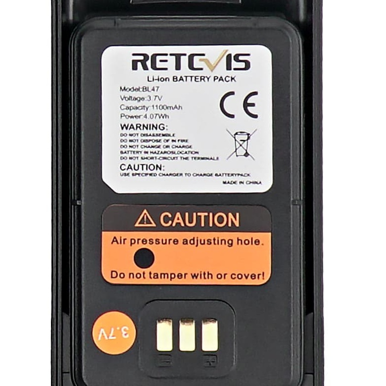 1100mAh 3.7V Original Rechargeable Li-ion Battery for Retevis RT47