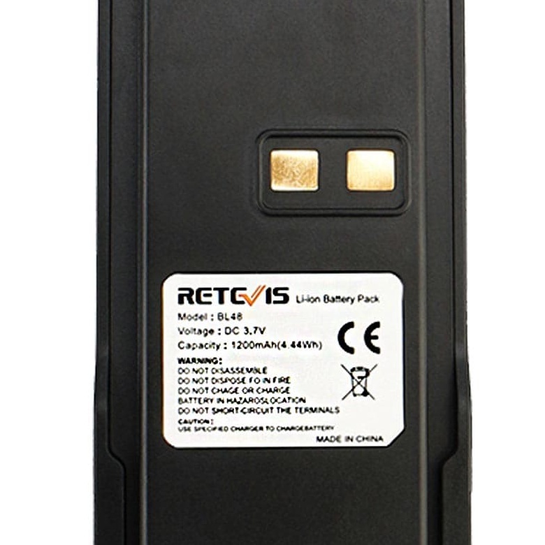 1200mAh 3.7V Original Rechargeable Li-ion Battery for Retevis RT48 RT648