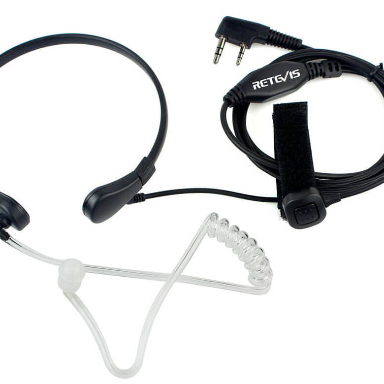 Throat MIC Covert Acoustic Tube Earpiece PTT