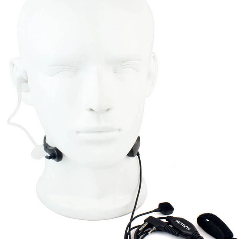 Throat MIC Covert Acoustic Tube Earpiece PTT