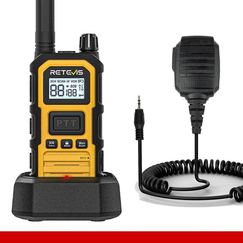 Retevis RB648 Plus UHF 5W Advanced Triple Proof Rugged Walkie Talkies with IP55 Speaker Mic